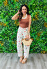 Ivory Denim Marine Life Print Pants (Reg & Plus)