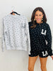 Fleece Polka Dot LA Patch Sweatshirt  (Reg.)-2 Colors