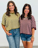 Gingham Short Sleeve Top (Reg.) - 2 Colors