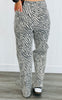 Zebra Print Vintage Straight Jeans (Reg.)