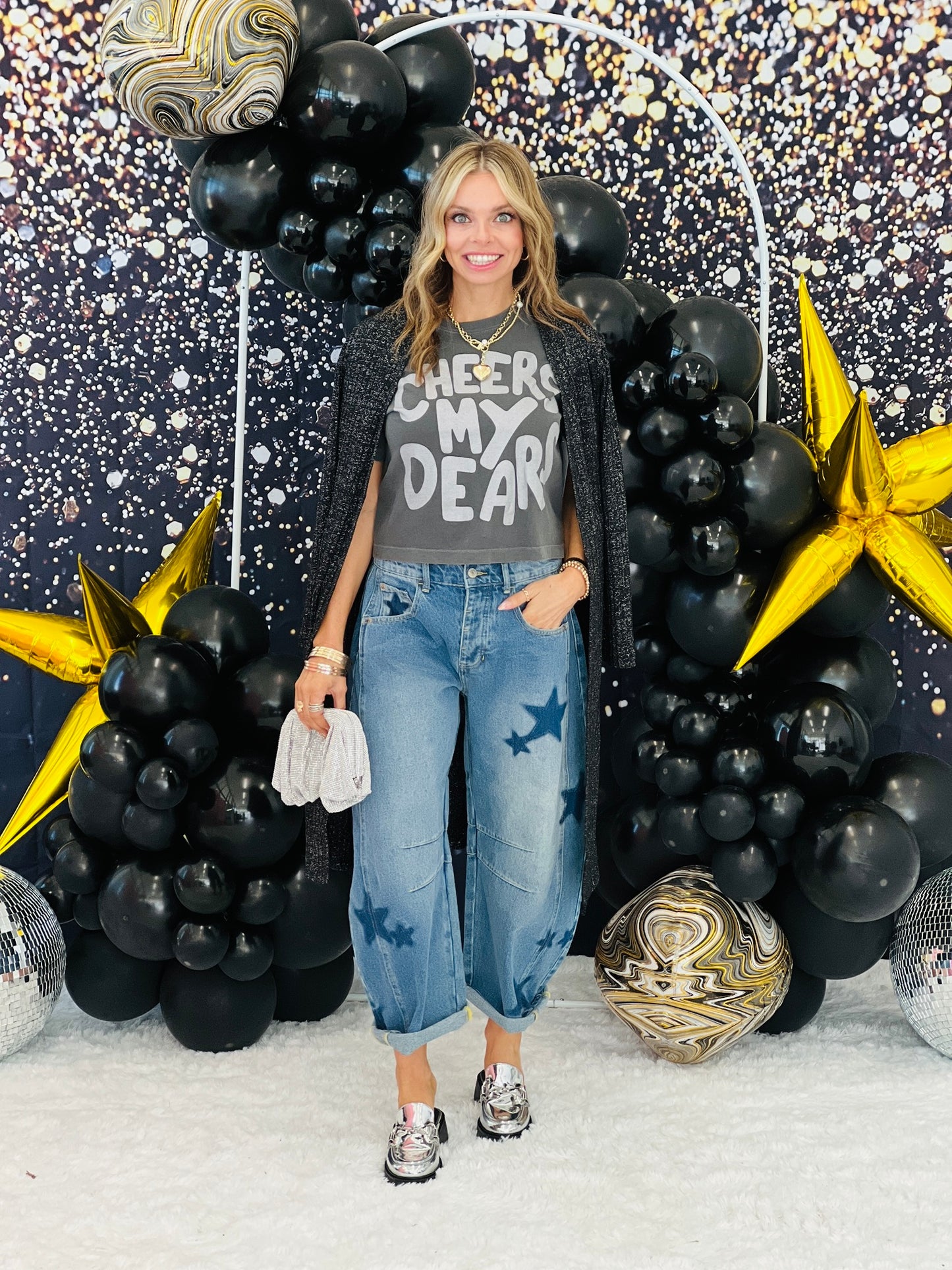 Dark Denim Mineral Washed Star Barrel Pants (Reg.)