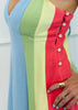 Sky Multi Stripe Panels Maxi Dress (Reg.)