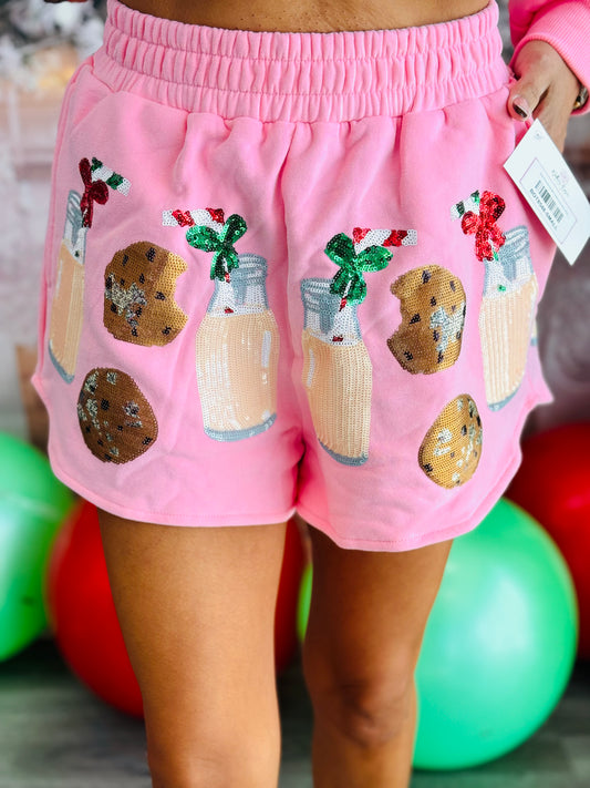 Queen Of Sparkles Pink Milk & Cookies Shorts (Reg. and Plus)