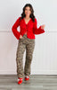 Leopard Pocket Straight Pants (Reg.)