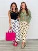 Polka Dot Bow Barrel Pants (Reg & Plus)-2 Colors