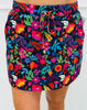 Fiesta Time Black Floral Skort (Reg. & Plus)