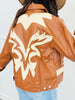 Sienna Brown Faux Leather Studded Jacket (Reg.)