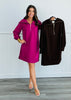 On Time Half Zip Sweatshirt Dress (Reg)-2 Colors