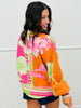 Colorblocked Floral Button Up Cardigan (Reg.)