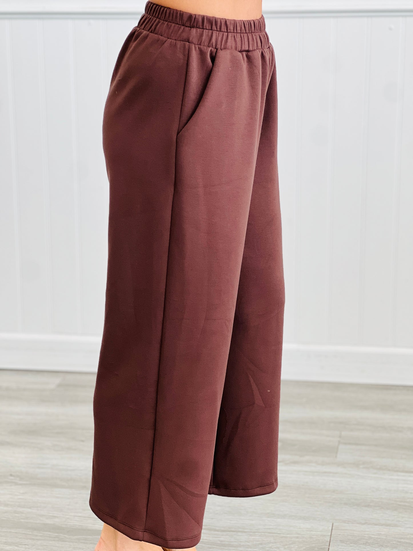 Brown Wide Leg Pants (Reg. and Plus)