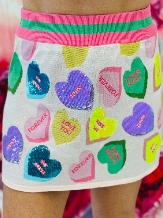 Queen Of Sparkles Pale Pink Candy Sweetheart Skirt (Reg. and Plus)