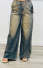 Washed Denim Wide Leg Pants (Reg.)-2 Colors