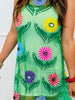 Queen Of Sparkles Green Cinco Flowers Mesh Midi Dress (Reg. & Plus)