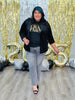 Black Velvet Rhinestone Blazer (Reg. and Plus)