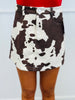Suede Cow Print Jacket & Mini Skirt Set (Reg.)
