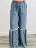 Denim Flowy Wide Leg Pants (Reg. and Plus)