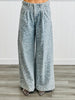 Light Denim Leopard Wide Leg Jeans (Reg.)