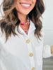 Gold Rhinestone Button Up Top (Reg.)
