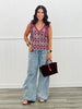 Washed Striped Denim Cargo Pants (Reg & Plus)