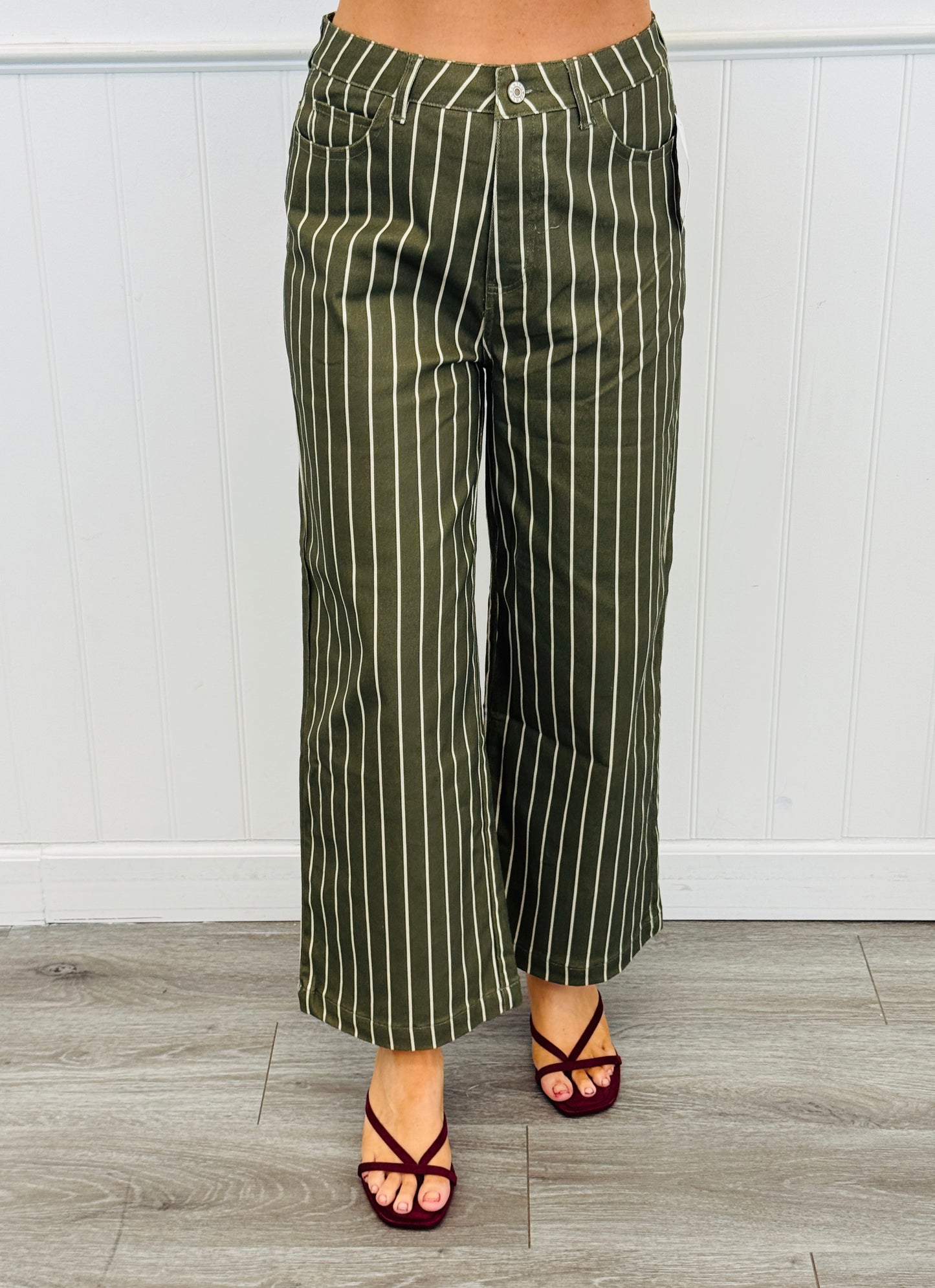 Pinstriped Wide Leg Pants (Reg.) - 3 Colors