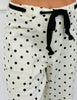 Cream Denim Polka Dot Barrel Pants (Reg.)