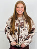 Brown Multi Cow Print Back Pleat Jacket (Reg.)