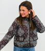 Brown Paisley Print Quilted Jacket (Reg.)