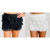 Lace Ruffle Tiered Mini Skirt (Reg.) - 2 Colors