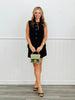 Gold Rim Button Down Romper (Reg.)-2 Colors