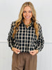 Plaid Long Sleeve Button Up Top (Reg.) - 3 Colors