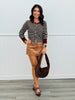 Mocha Washed Corduroy Mini Skort (Reg.)