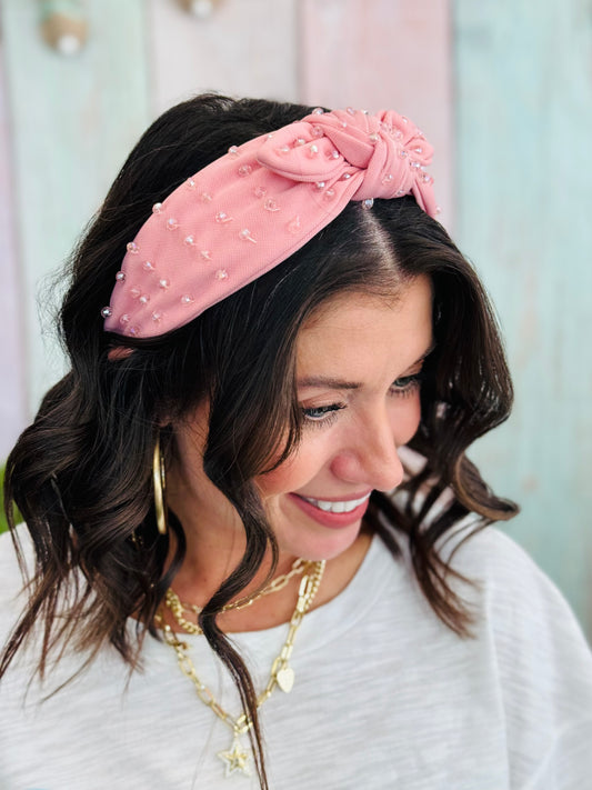 TJ - Amy Light Pink Knot Headband