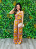 Tangerine/Pink Open Back Jumpsuit (Reg.)