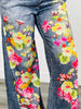 Floral Illusion Denim Jeans (Reg & Plus)
