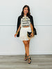 Black Suede Lace Up Cardigan (Reg. and Plus)