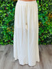 Beige Bubble Hem Top & Pants Set (Reg.)