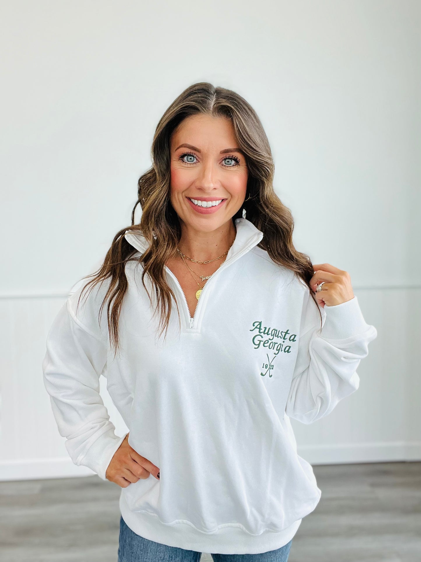 Augusta Georgia Half Zip Sweatshirt (Reg & Plus)