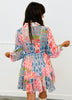 Blush Multi Floral Print Mini Shirt Dress (Reg & Plus)