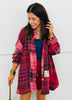 POL Cherry Multi Plaid Button Down Shirt (Reg.)