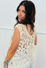 POL Delicate Open Lace Tank Top (One Size)-2 Colors