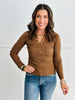 Gold Snap Sweater Top (Reg & Plus)-3 Colors