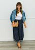 Crinkled Lace Trim Pants (Reg & Plus)- 2 Colors