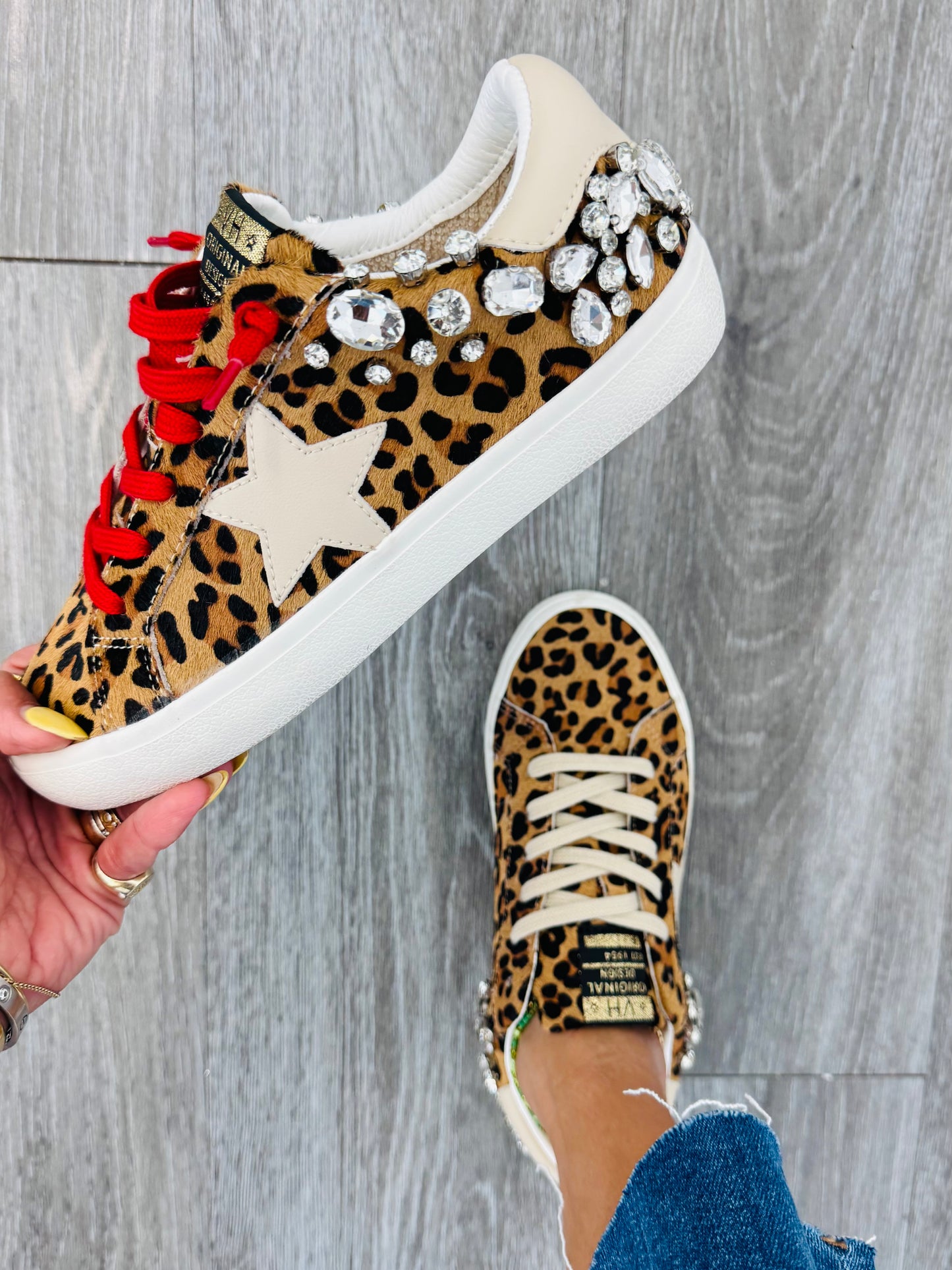 VH x WR Luxe Leopard Crystal Sneakers