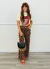 Brown Polka Dot Rhinestone Wide Leg Pants (Reg.)