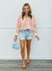 Blush Floral Patchwork Sweatshirt Top (Reg. & Plus)