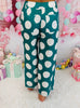 Jade Green Big Polka Dot Trouser Pants (Reg.)