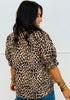 Leopard Print Embroidered Puff Sleeve Top (Reg.)