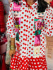 Queen Of Sparkles  Red & White Polka Dot Metallic Nutcracker Dress (Reg. and Plus)