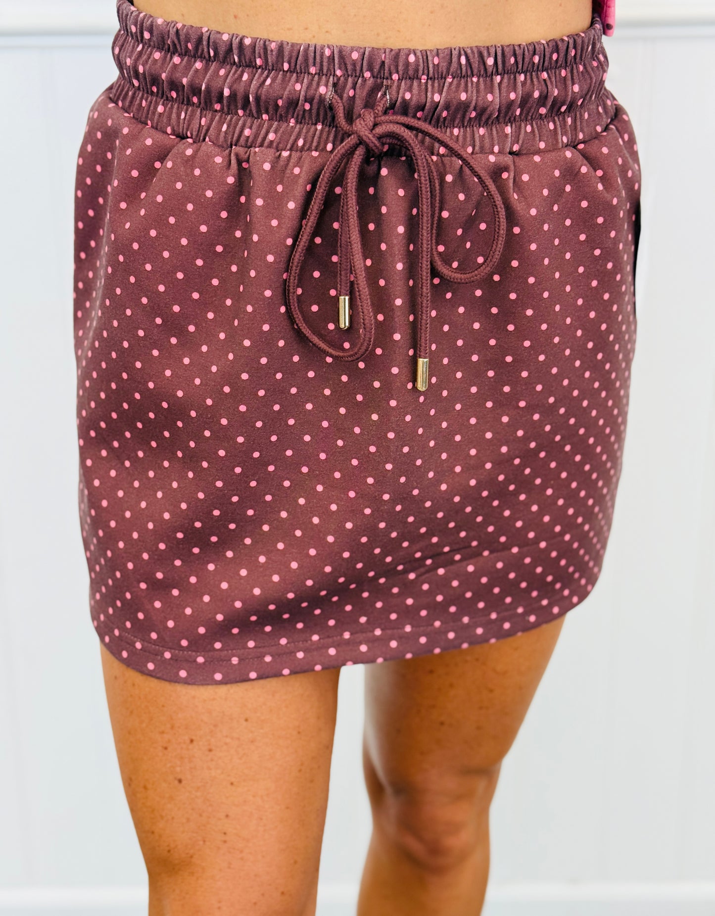 Polka Dot Drawstring Skort (Reg.) - 4 Colors