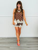 Sleeveless Scallop Lace Trim Polka Dot Top (Reg.) - 2 Colors